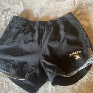 Women’s USMA WEST POINT army workout Shorts with built in underwear size medium